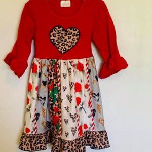 Red Leopard Heart Dress